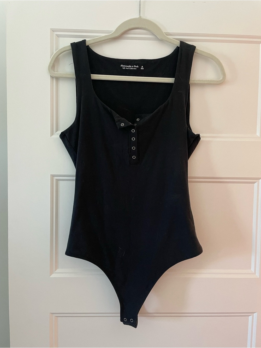 Abercrombie & Fitch Black Snap-Button Tank Bodysuit, Size M